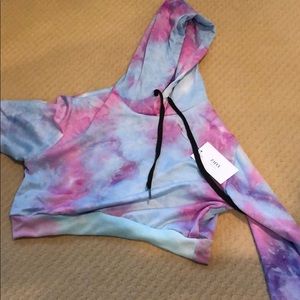 Cropped hoodie sweatshirt